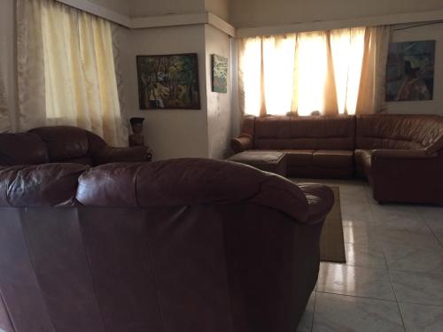 Χώρος καθιστικού στο One World Village Guesthouse