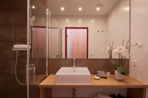 Hotel Credé tesisinde bir banyo