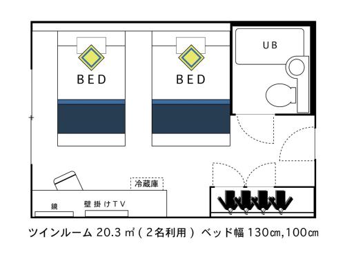 ホテルエリアワン東海の見取り図または間取り図