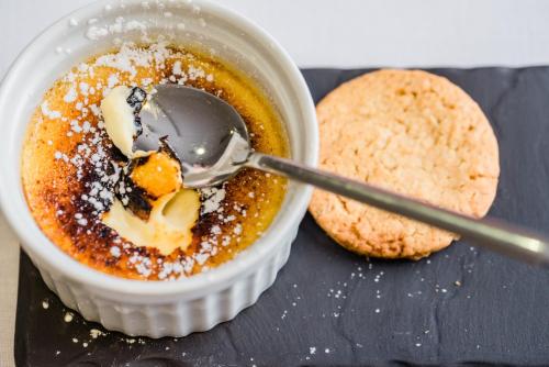 a bowl of peanut butter and cookies with a spoon at Highfield Park in Hook