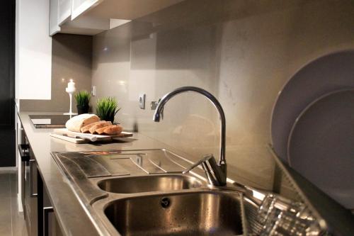 Dapur atau dapur kecil di Caldas do Gerês Apartment