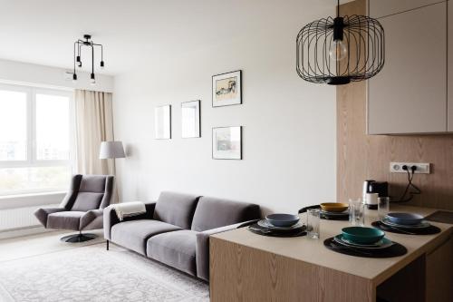 Posedenie v ubytovaní LuxLux Apartments Metro Slodowiec