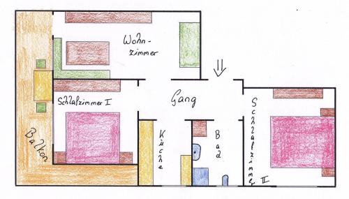 a floor plan of a house at Haus Moosanger in Oberau