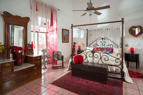 En eller flere senger på et rom på La Casona de Tete