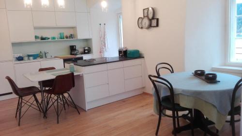 Küche/Küchenzeile in der Unterkunft Turmapartment Lindenhof