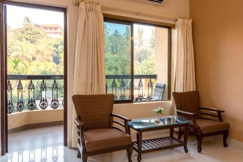 Balkón nebo terasa v ubytování Rendezvous Beach Resort Panjim