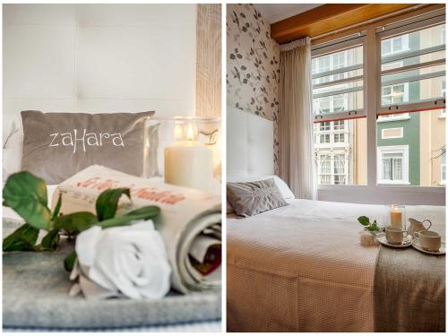 Postel nebo postele na pokoji v ubytování Hostal Zahara