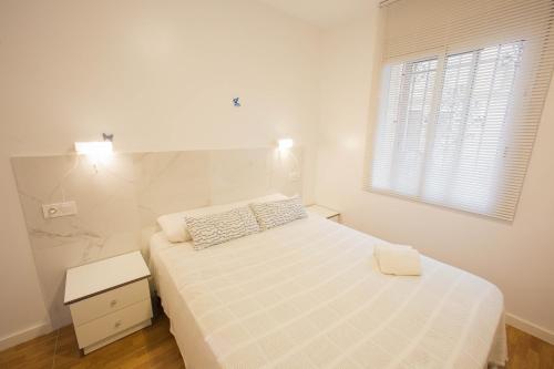 バレンシアにあるRAVALENCIA 4のベッドルーム(白いベッド1台、窓付)