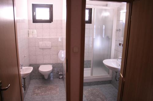 Koupelna v ubytování Guesthouse Janez