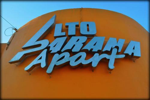a sign for a koreanarmaarmaarmaarmaarmaarmaarmaarmaarmaarma at Apart Alto Parana in Paso de la Patria