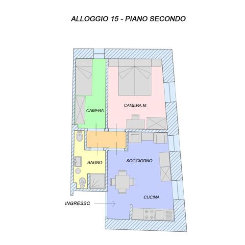a floor plan of the alococo planning scenario at Hameau De Jadis in Pré-Saint-Didier