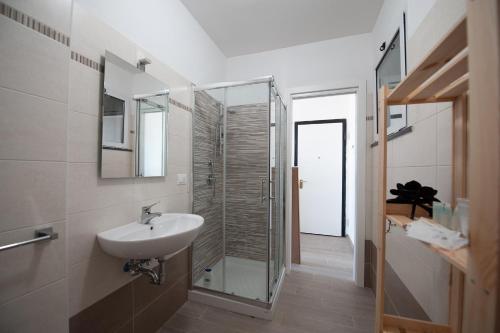 Koupelna v ubytování Casa Lublu