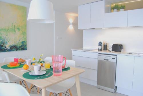 Кухня или мини-кухня в Apartamento con vistas al mar
