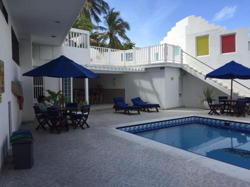 Bazen v nastanitvi oz. blizu nastanitve Ocean View San Andres Apartment