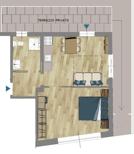 Půdorys ubytování Residence Dolcemare