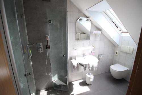 Koupelna v ubytování Appartements Leibold