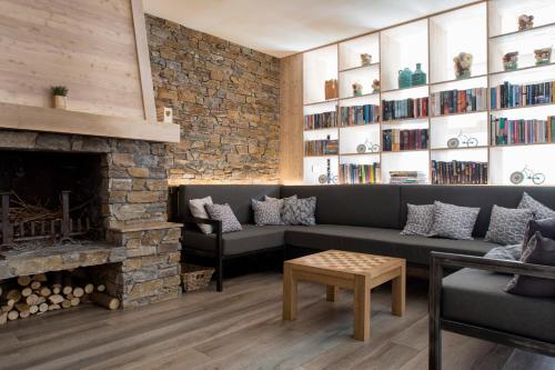 Posezení v ubytování Auberge La Douce Montagne
