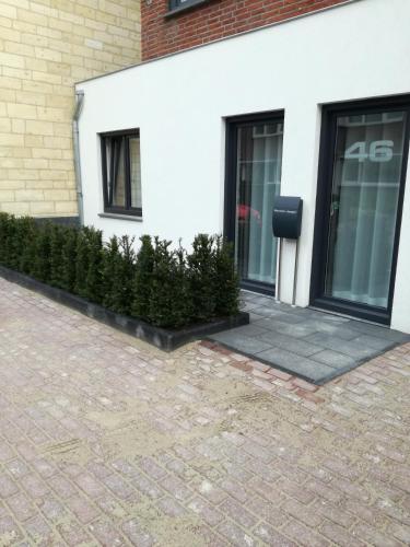 a building with christmas trees in front of it at Aan 't kapelke in Valkenburg