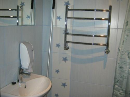 a bathroom with a toilet and a shower at Tehvandi Puhkemaja in Otepää