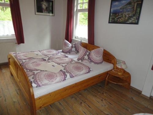 מיטה או מיטות בחדר ב-Obere Schweizerhütte