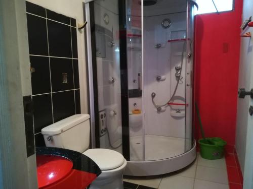 Vannituba majutusasutuses Apartamento Golden