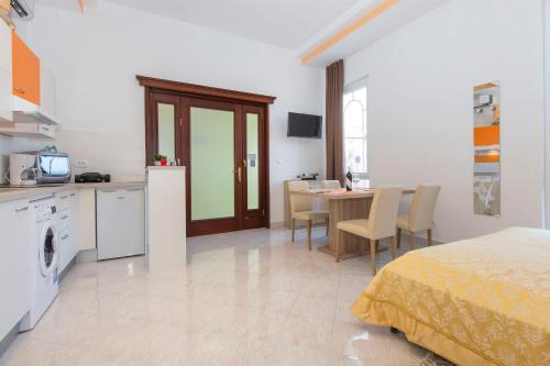 Kuchyň nebo kuchyňský kout v ubytování Studio Apartment Leana