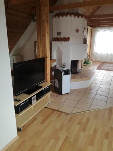 TV a/nebo společenská místnost v ubytování Apartmány pod Hradem