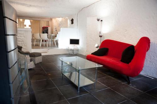 Posezení v ubytování Gîte de l'oppidum