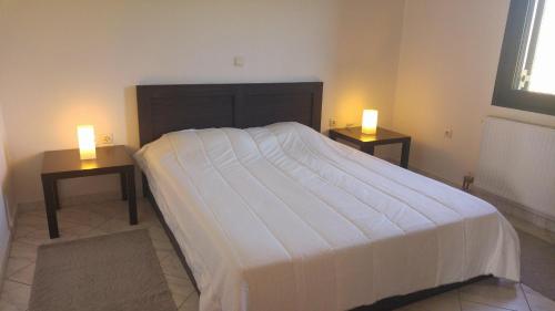 Postel nebo postele na pokoji v ubytování Orfeas Villa