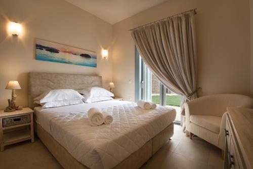 Ein Bett oder Betten in einem Zimmer der Unterkunft Villa Gold