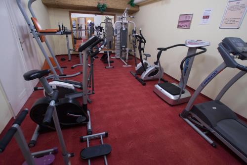 Fitness centrum a/nebo fitness zařízení v ubytování Mátyás Király Gyógy- és Wellness Hotel