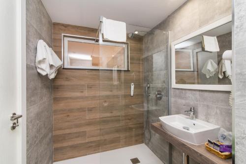 Koupelna v ubytování Hotel Na Taconera