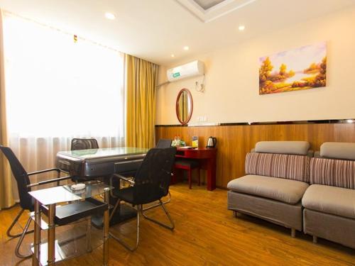 Area tempat duduk di GreenTree Inn Henan Zhengzhou Chengnan Road Bojue Business Hotel
