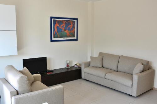 Χώρος καθιστικού στο Cà Gardesana With Pool