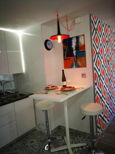 Η κουζίνα ή μικρή κουζίνα στο Cres Studio Till Apartment