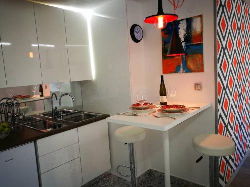 Η κουζίνα ή μικρή κουζίνα στο Cres Studio Till Apartment