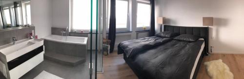 Llit o llits en una habitació de Apartment Central Würzburg
