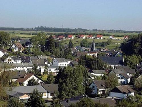 a town with houses and trees in a city at Pension Ulrich in Dahlem