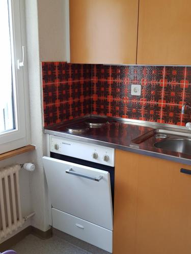 Köök või kööginurk majutusasutuses Haus Marmotta