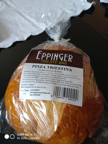 a loaf of bread in a plastic bag at Charme&Chic in Trieste