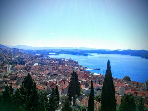a view of a city and a large body of water at Arija in Bilice