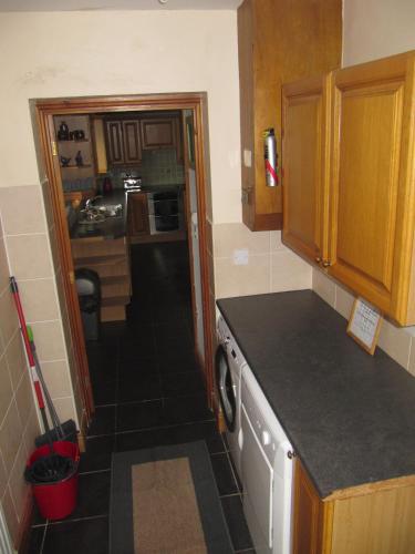 a kitchen with a sink and a dishwasher at Nant-Y-Glyn in Llandrindod Wells