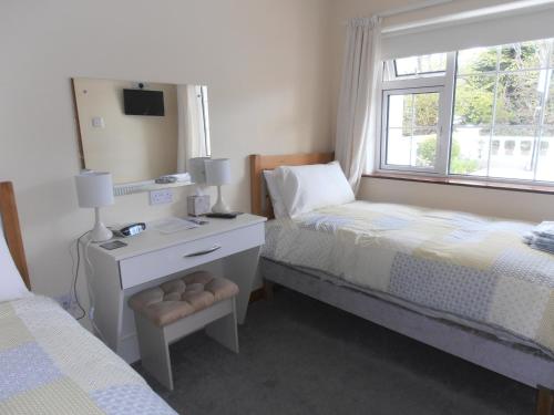 Postel nebo postele na pokoji v ubytování Larkfield House B&B, Ballycasheen Kerry V93 WD51