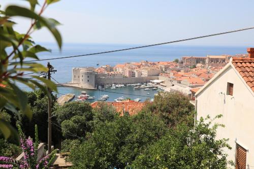 a view of the city of dubrovnik and its harbor at Villa Juliet in Dubrovnik