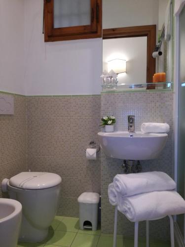 a bathroom with a sink and a toilet at Dimora Pieri in Florence