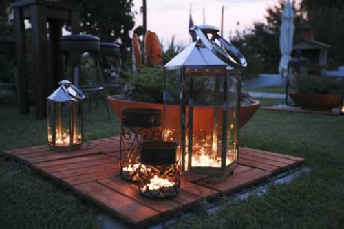 a gazebo with lights on a table in a yard at Agnanti in Ávdhira