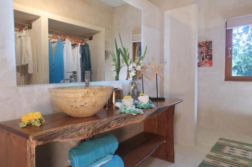 Vonios kambarys apgyvendinimo įstaigoje Cachito de Cielo Luxury Jungle Lodge