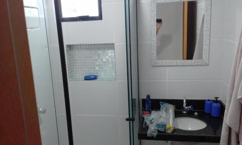 Ванная комната в Flat no melhor do Cabo Branco