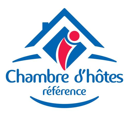 a logo for a healthcare facility with a person in a roof at Ferme de Maillezais in LʼHoumeau