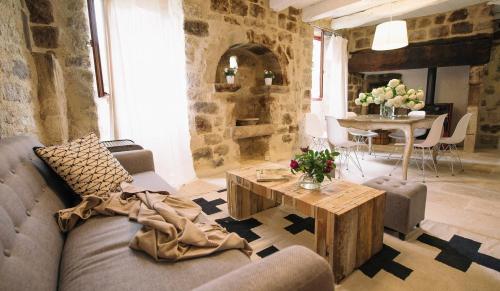 Χώρος καθιστικού στο Le Domaine du Fayet